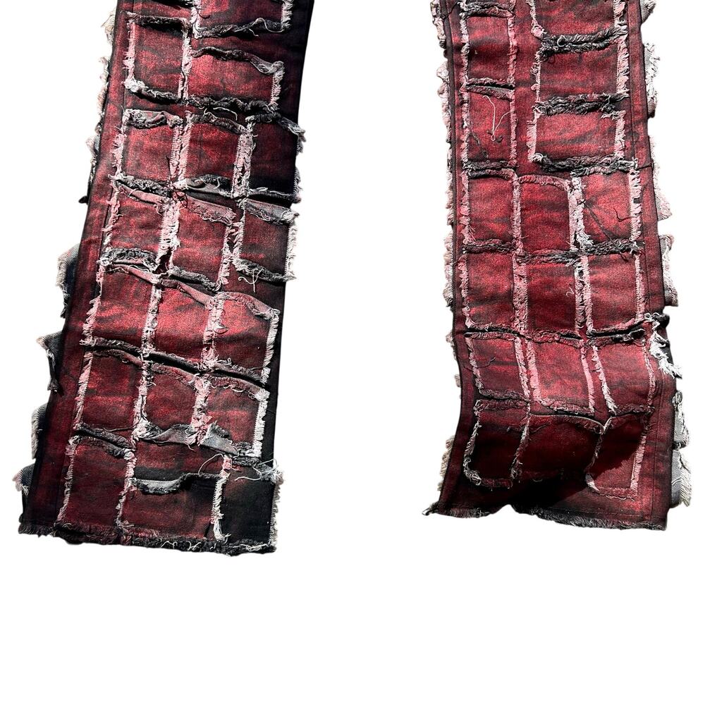 Valabasas NWT Red Cross Sewn Jeans With Studded Belt 38x34 - Picture 8 of 8